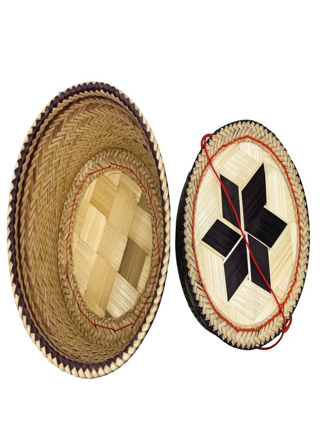 CraftCurl Bamboo Rice Steamer serving Basket kratip Container Handmade Kitchen Decor Design with stand- Handwoven use for steam Sticky Rice in Thai Thailand Laos (4.5 Inches) - Image 3
